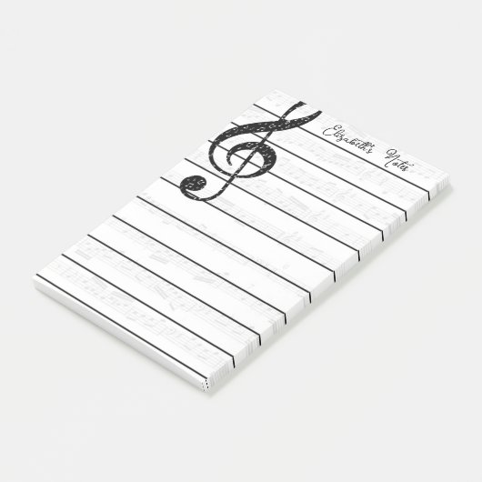 Persoonlijke muziek post-it® notes (Schuin)
