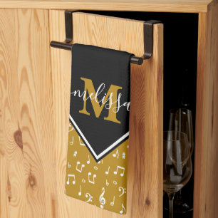 Persoonlijke muziek symbolen  theedoek