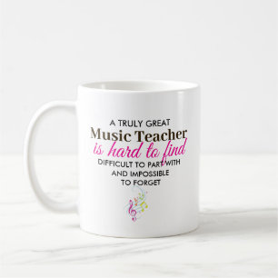 Persoonlijke muziekleraar waarderingscadeau koffiemok