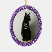 Persoonlijke Muzieknoten Foto Ornament - Paars (Rechts)