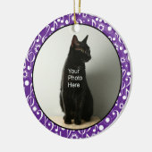 Persoonlijke Muzieknoten Foto Ornament - Paars (Links)