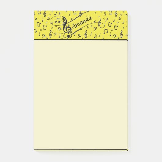 Persoonlijke muzieknotities post-it® notes (Voorkant)
