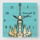 Persoonlijke muzieknots, handelier, kleur vierkante klok (Voorkant)