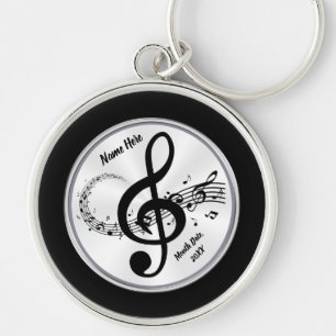 Persoonlijke muziekSleutelhanger, Treble Clef Sleutelhanger