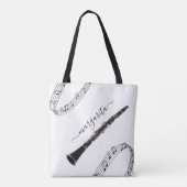 Persoonlijke Muziektas Tote Bag (Achterkant)