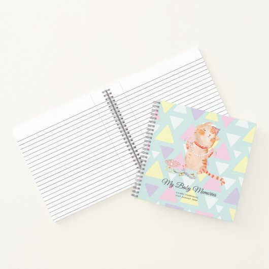 Persoonlijke My Baby Memories Prinses Kitten Lili Notitieboek (Binnen)
