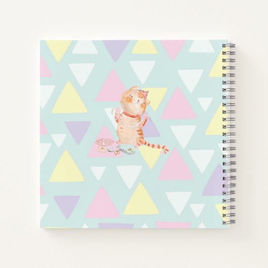 Persoonlijke My Baby Memories Prinses Kitten Lili Notitieboek (Achterkant)