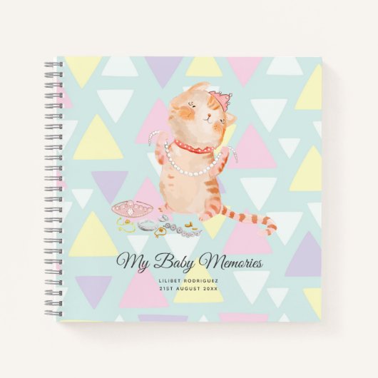 Persoonlijke My Baby Memories Prinses Kitten Lili Notitieboek (Voorkant)