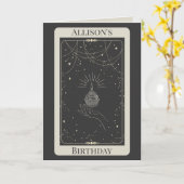 Persoonlijke mystieke marine Tarot Fortune Birthda Kaart (Gele Bloem)