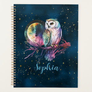 Persoonlijke Mystieke Uil Maannachtlucht Planner
