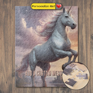 Persoonlijke Mystieke Witte Eenhoorn Legpuzzel