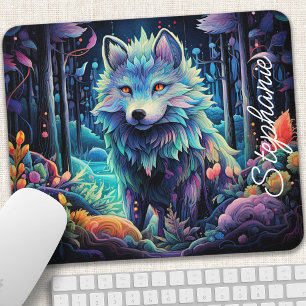 Persoonlijke Mystieke Wolfpuppy  Muismat