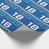 Persoonlijke naam 18e verjaardagssport cadeaupapier (Hoek)