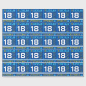 Persoonlijke naam 18e verjaardagssport cadeaupapier (Vlak)