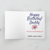 Persoonlijke naam 4 juli Happy Birthday Kaart (Binnen)