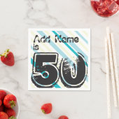 Persoonlijke naam 50 jaar bday - 50e verjaardag servet (Insitu)