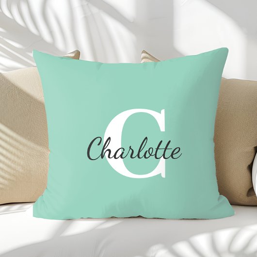 Persoonlijke Naam Aangepaste Minimalistische Monog Kussen