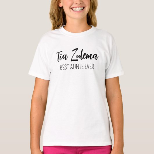 Persoonlijke naam • Aangepaste naam beste tante • T-shirt (Voorkant)