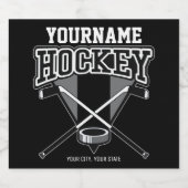 Persoonlijke NAAM Aangepaste PC-ploeg voor Hockey  Bier Etiket (Enkel label)