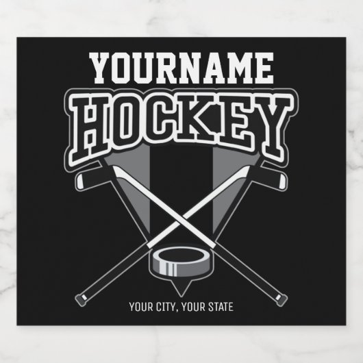 Persoonlijke NAAM Aangepaste PC-ploeg voor Hockey  Bier Etiket (Enkel label)