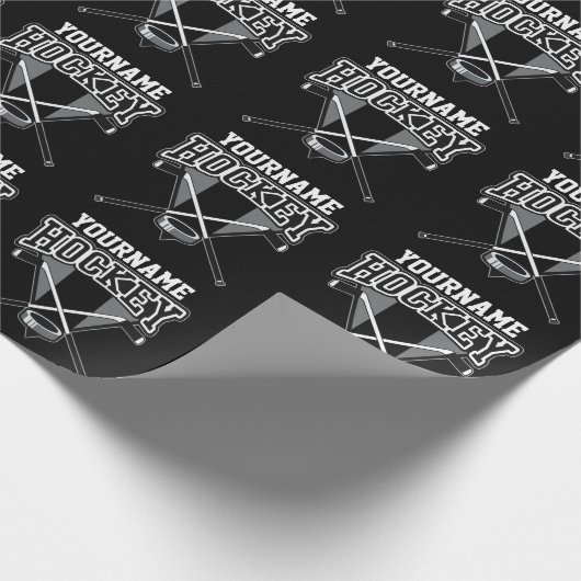 Persoonlijke NAAM Aangepaste PC-ploeg voor Hockey  Cadeaupapier (Hoek)