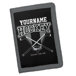 Persoonlijke NAAM Aangepaste PC-ploeg voor Hockey  Drievoud Portemonnee<br><div class="desc">Het gepersonaliseerde Ontwerp van het Team van de Spek van de Speler van de Stick van de NAAM van de Hockey - past met Jouw naam of de Tekst van de Douane aan!</div>