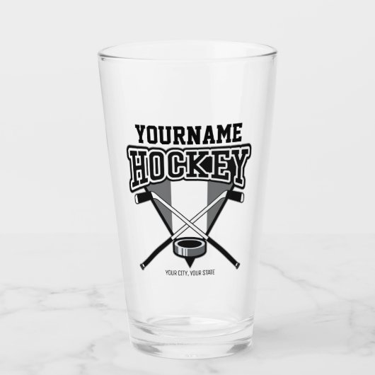 Persoonlijke NAAM Aangepaste PC-ploeg voor Hockey  Glas (Voorkant)