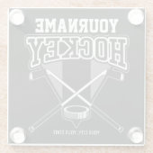 Persoonlijke NAAM Aangepaste PC-ploeg voor Hockey Glazen Onderzetter (Achterkant)