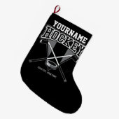 Persoonlijke NAAM Aangepaste PC-ploeg voor Hockey Grote Kerstsok (Voorkant (Hangend))