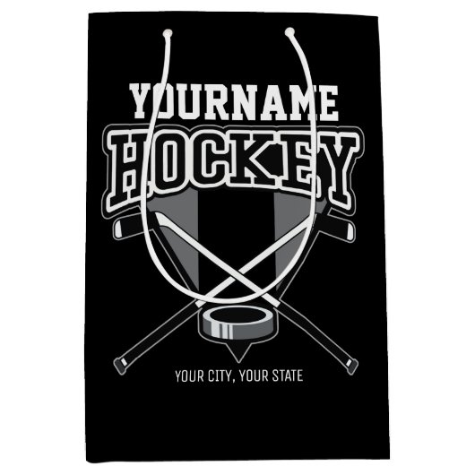 Persoonlijke NAAM Aangepaste PC-ploeg voor Hockey  Medium Cadeauzakje (Voorkant)