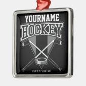 Persoonlijke NAAM Aangepaste PC-ploeg voor Hockey  Metalen Ornament (Links)