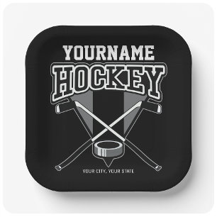 Persoonlijke NAAM Aangepaste PC-ploeg voor Hockey Papieren Bordje