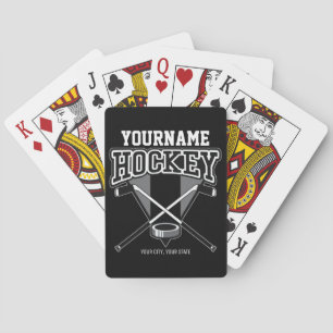 Persoonlijke NAAM Aangepaste PC-ploeg voor Hockey Pokerkaarten