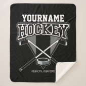 Persoonlijke NAAM Aangepaste PC-ploeg voor Hockey  Sherpa Deken (Voorkant)