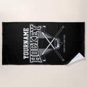 Persoonlijke NAAM Aangepaste PC-ploeg voor Hockey  Strandlaken (Voorkant)