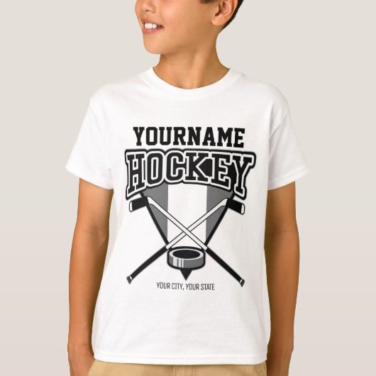 Persoonlijke NAAM Aangepaste PC-ploeg voor Hockey  T-shirt (Voorkant)