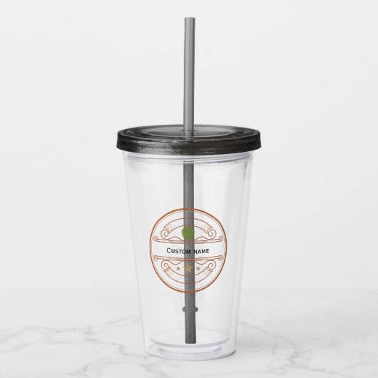Persoonlijke naam acryl tumbler drinkbeker (Voorkant)