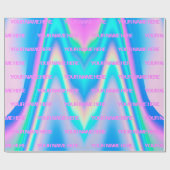 Persoonlijke naam afgebroken cadeaupapier (Vlak)