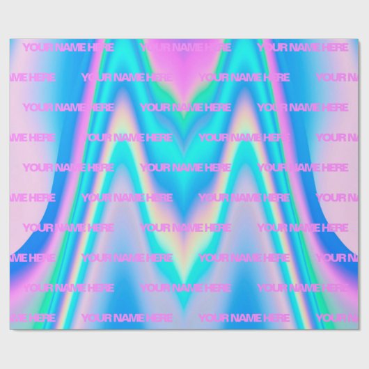 Persoonlijke naam afgebroken cadeaupapier (Vlak)