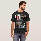 Persoonlijke naam Afstuderen 4 Foto Collage T-shirt (Voorkant volledig)