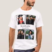 Persoonlijke naam Afstuderen 4 Foto Collage T-shirt (Voorkant)