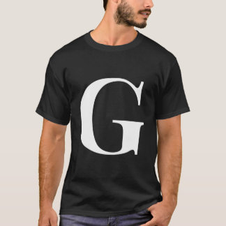 Persoonlijke naam alfabet beginletter G T-shirt