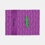 Persoonlijke naam alligator paarse vleermuizen fleece deken (Voorkant (Horizontaal))