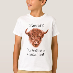 Persoonlijke naam als Schots als hooglandkoe T-shirt