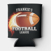 Persoonlijke NAAM American Football Flames Sports Blikjeskoeler (Voorkant)