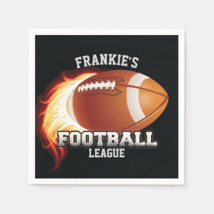 Persoonlijke NAAM American Football Flames Sports Servet