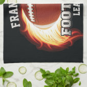Persoonlijke NAAM American Football Flames Sports Theedoek (Gevouwen)