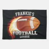 Persoonlijke NAAM American Football Flames Sports Theedoek (Horizontaal)