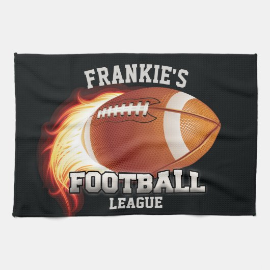Persoonlijke NAAM American Football Flames Sports Theedoek (Horizontaal)
