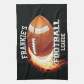 Persoonlijke NAAM American Football Flames Sports Theedoek (Verticaal)